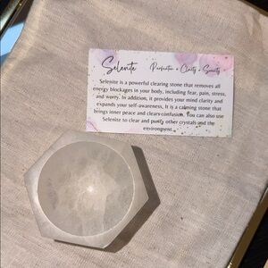 Hexagonal Selenite Crystal Bowl